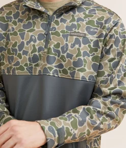 Fieldstone Backwoods Quarter Zip Pullover Camo Sale