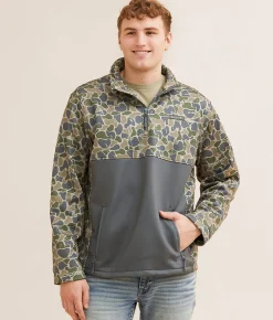 Fieldstone Backwoods Quarter Zip Pullover Camo Sale