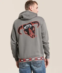 Hooey Bad Company Rodeo Hooded Sweatshirt Dark Grey Clearance