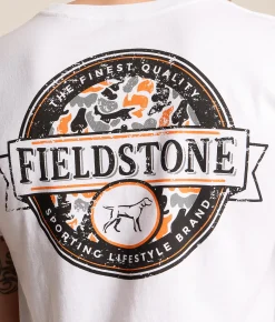 Tops|Graphic T-Shirts | Fieldstone Badge T-Shirt White