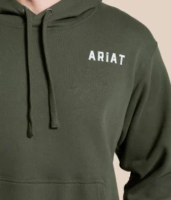 Tops | Ariat Badlands Patriot Hooded Sweatshirt Forest Night
