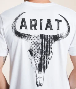 Tops|Graphic T-Shirts | Ariat Badlands Patriot T-Shirt White