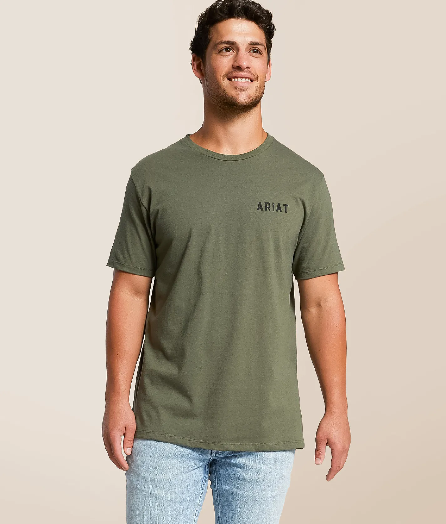 Ariat Badlands Patriot T-Shirt Surplus Green Sale