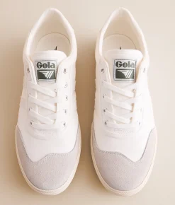 Activewear|Shoes | Gola® Badminton Train Leather Sneaker O White O White Evergreen