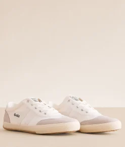 Activewear|Shoes | Gola® Badminton Train Leather Sneaker O White O White Evergreen
