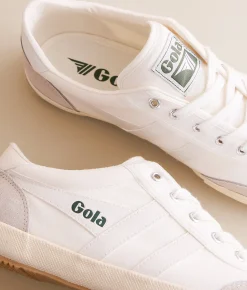 Activewear|Shoes | Gola® Badminton Train Leather Sneaker O White O White Evergreen
