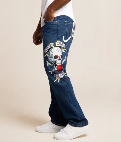 Ed Hardy Baggy Jean Skull Heart Discount