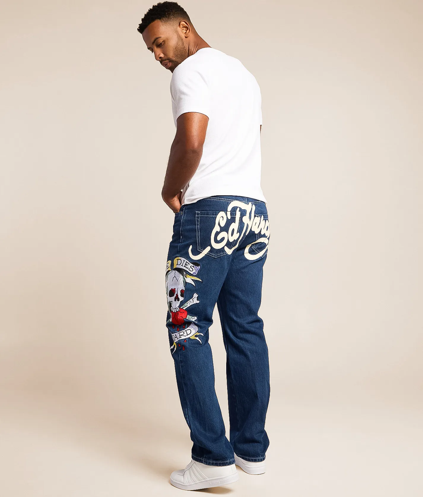 Ed Hardy Baggy Jean Skull Heart Discount