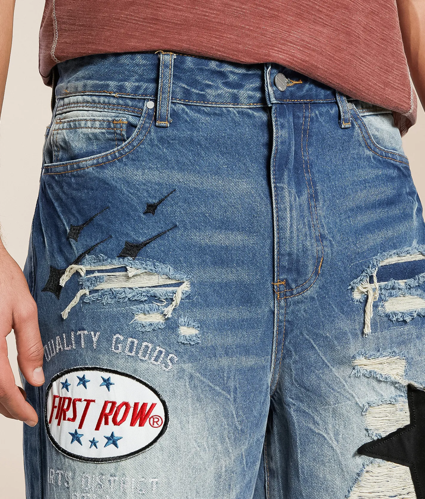 Bottoms|Shorts | First Row Baggy 14" Jort Medium Blue
