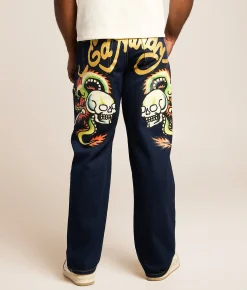 Ed Hardy Baggy Wide Leg Jean Rainbowland Online