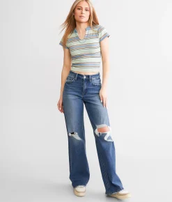 Jeans|Bottoms | Flying Monkey Baggy Wide Leg Jean Light Year