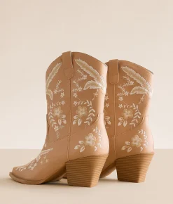 Shoes | Oasis Society Bailey Western Ankle Boot Apricot
