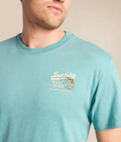Tops|Graphic T-Shirts | BURLEBO Bait & Riggs T-Shirt Heather Cyan
