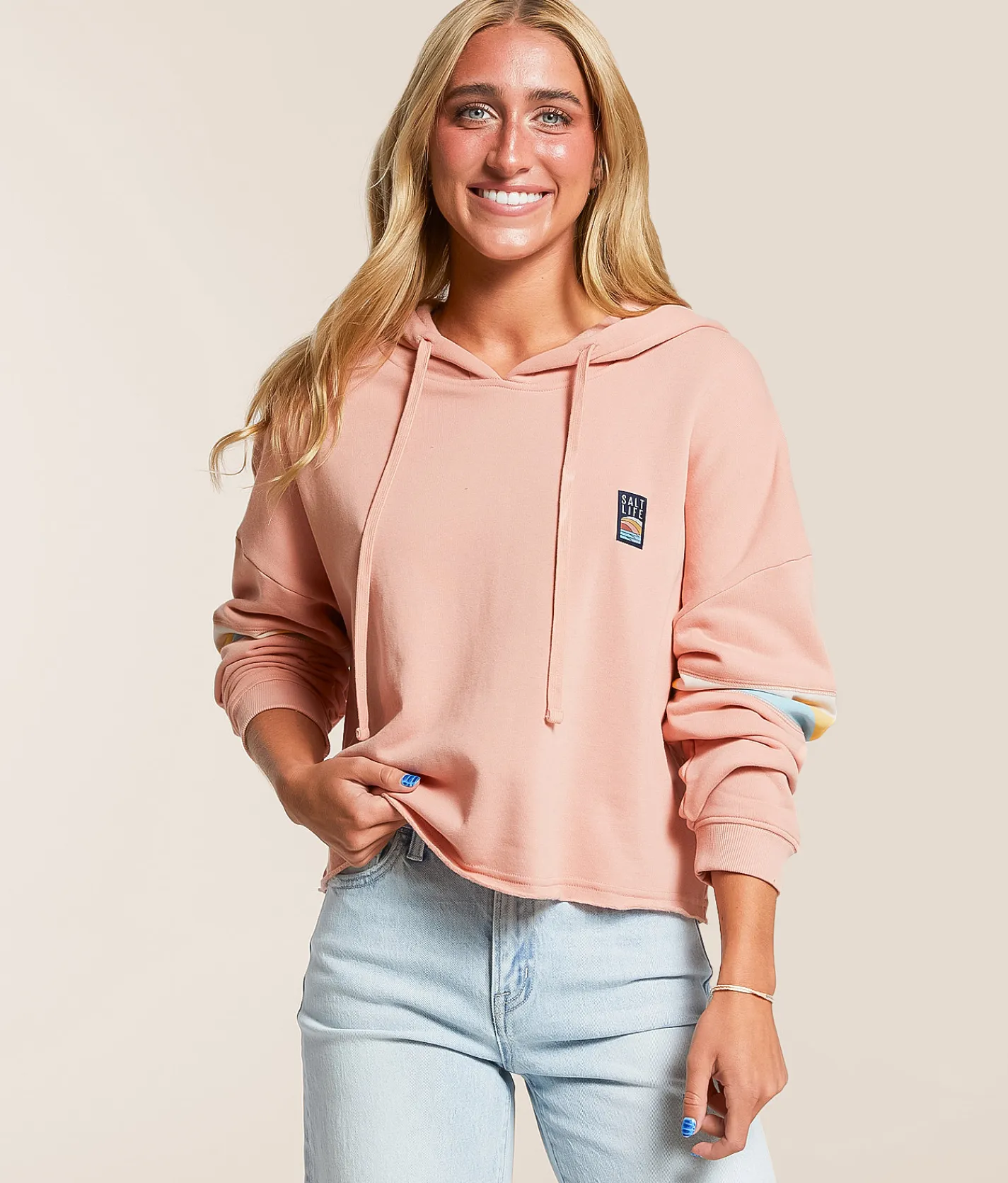 Salt Life Baja Salt Hooded Sweatshirt Desert Clay Outlet