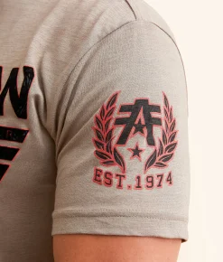 American Fighter Baldridge T-Shirt Taupe Lt Grey Discount