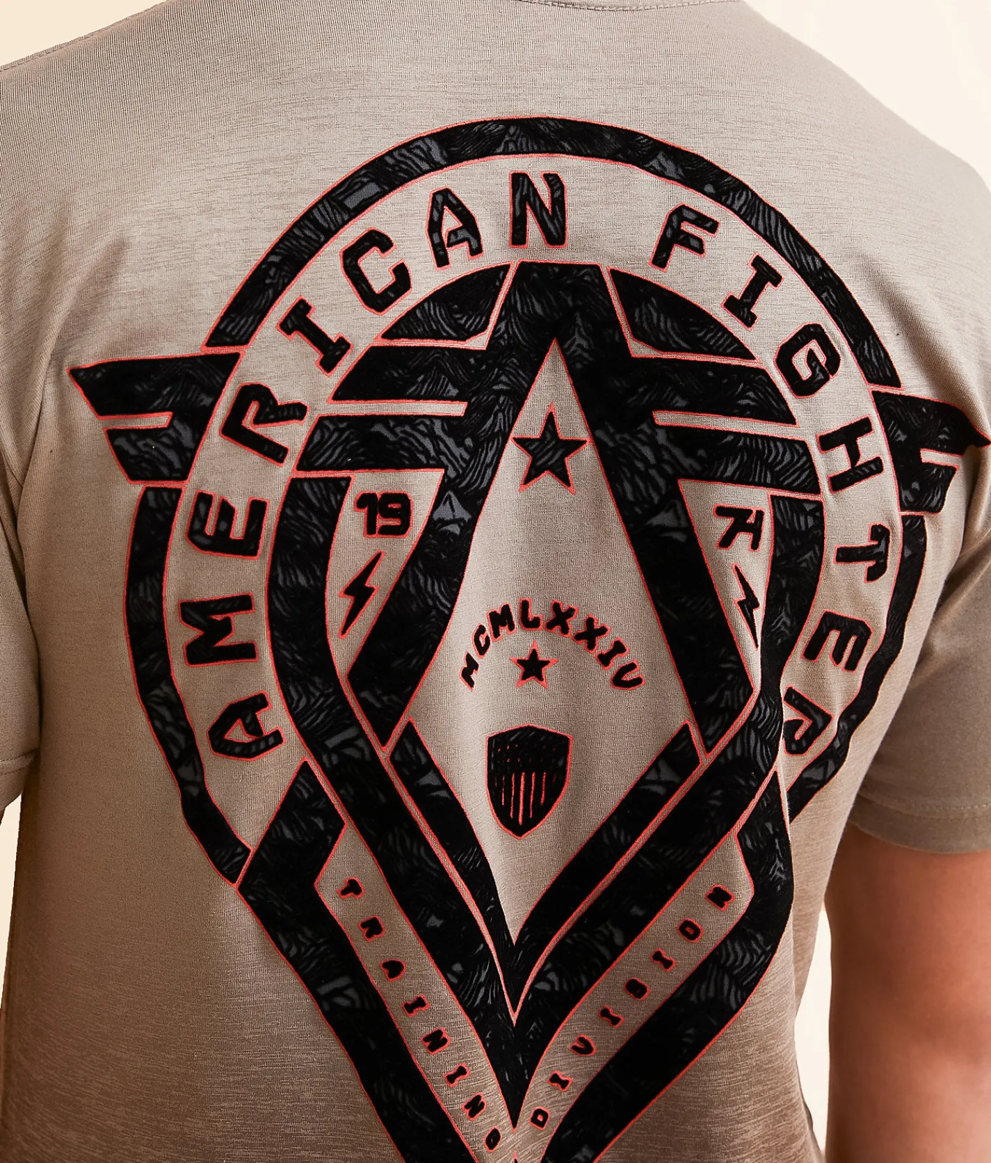 American Fighter Baldridge T-Shirt Taupe Lt Grey Discount