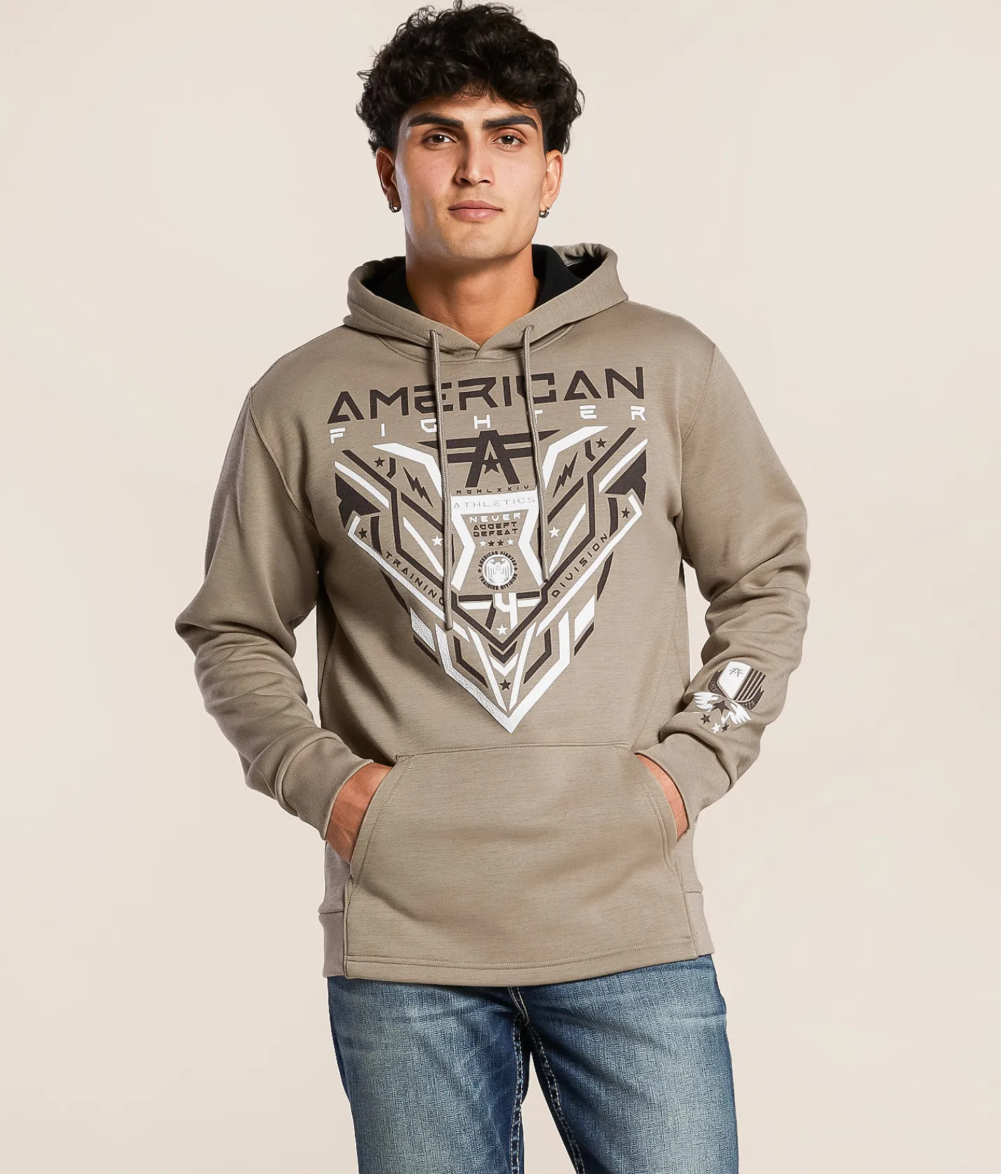 Tops | American Fighter Ballard Hooded Sweatshirt Desert Taupe