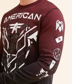 Graphic T-Shirts | American Fighter Ballard Thermal Jester Red Black