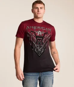 Tops|Graphic T-Shirts | American Fighter Ballard T-Shirt Jester Red Black