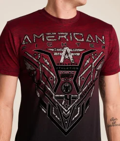 Tops|Graphic T-Shirts | American Fighter Ballard T-Shirt Jester Red Black