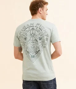 Graphic T-Shirts | American Fighter Ballard T-Shirt Iceberg Green Zephyr Blue