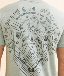 Graphic T-Shirts | American Fighter Ballard T-Shirt Iceberg Green Zephyr Blue