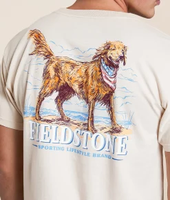 Fieldstone Bandana Dog T-Shirt Moonbeam Sale