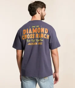 Graphic T-Shirts | Diamond Cross Ranch Banger T-Shirt Navy