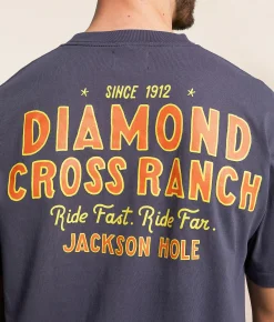 Graphic T-Shirts | Diamond Cross Ranch Banger T-Shirt Navy
