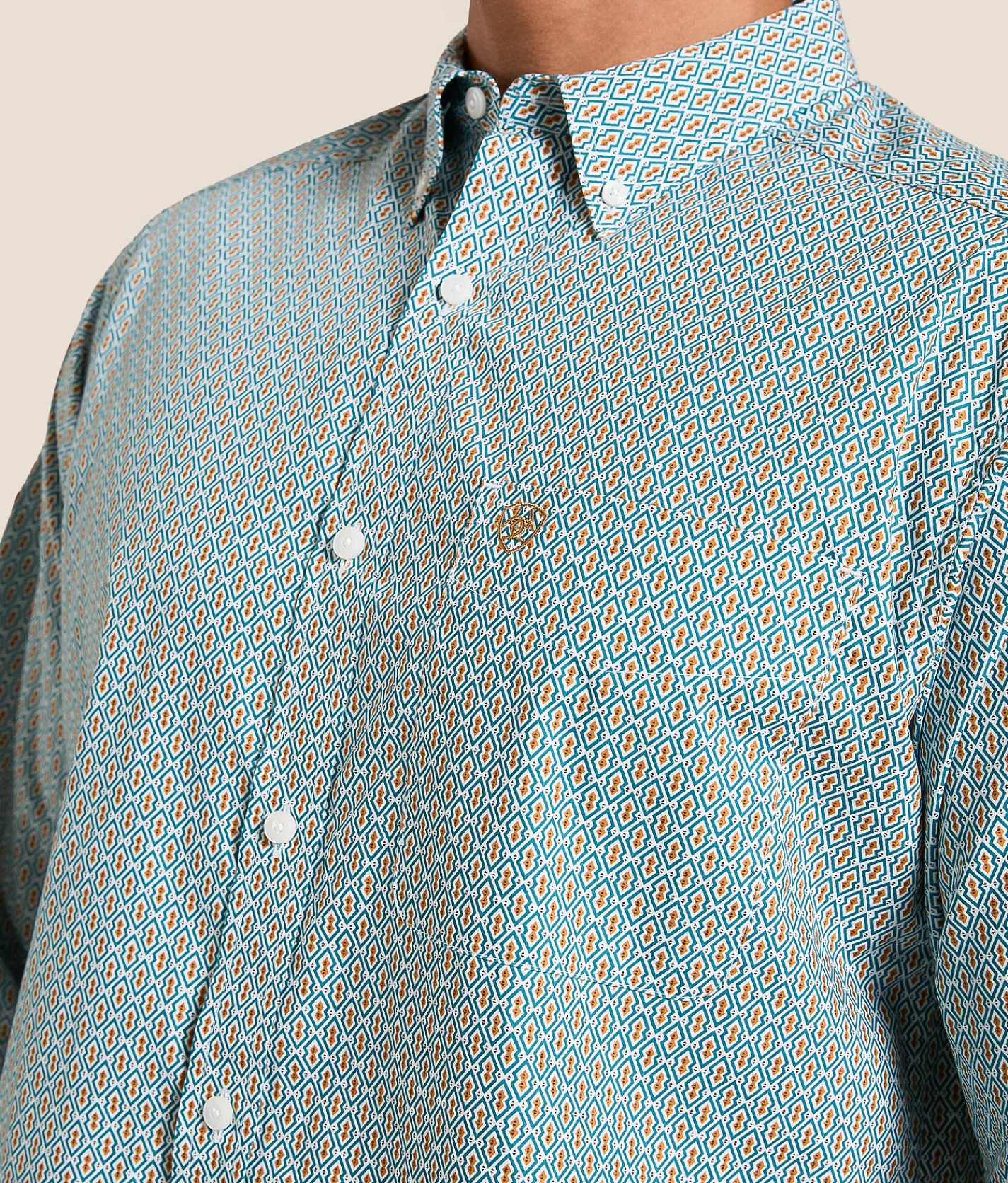 Tops | Ariat Banner Classic Shirt Aqua Blue