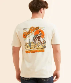 Old Row Banquet Cowboy T-Shirt Ivory Hot