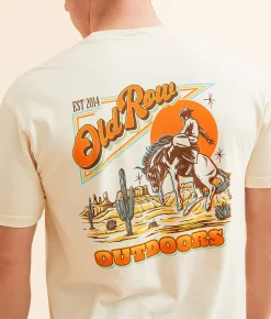 Old Row Banquet Cowboy T-Shirt Ivory Hot