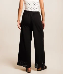 Bottoms | Z Supply Banyan Cropped Wide Leg Pant Black