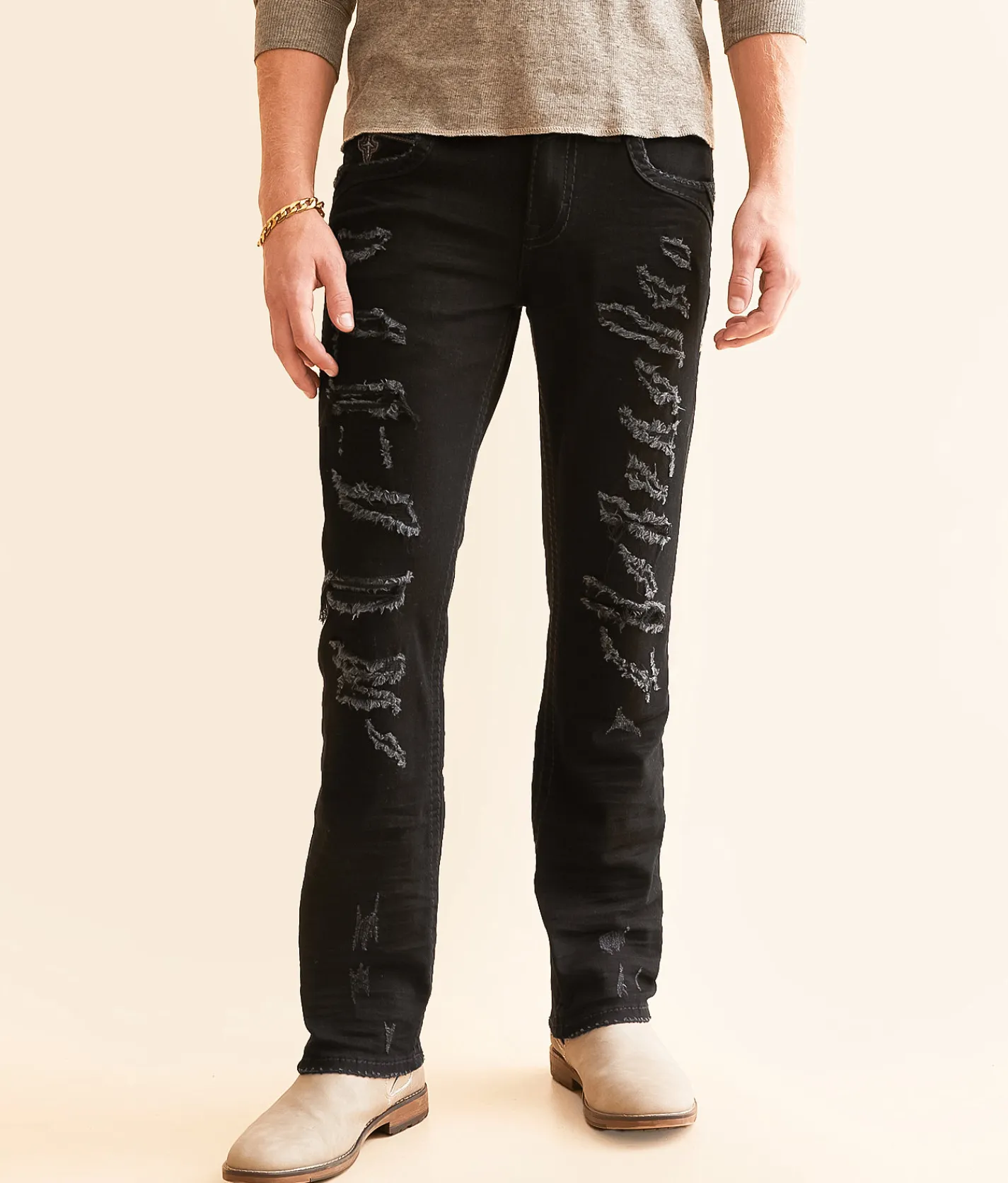 Rock Revival Jeans|Bottoms | Rock Revival Baran Straight Stretch Jean Baran J200