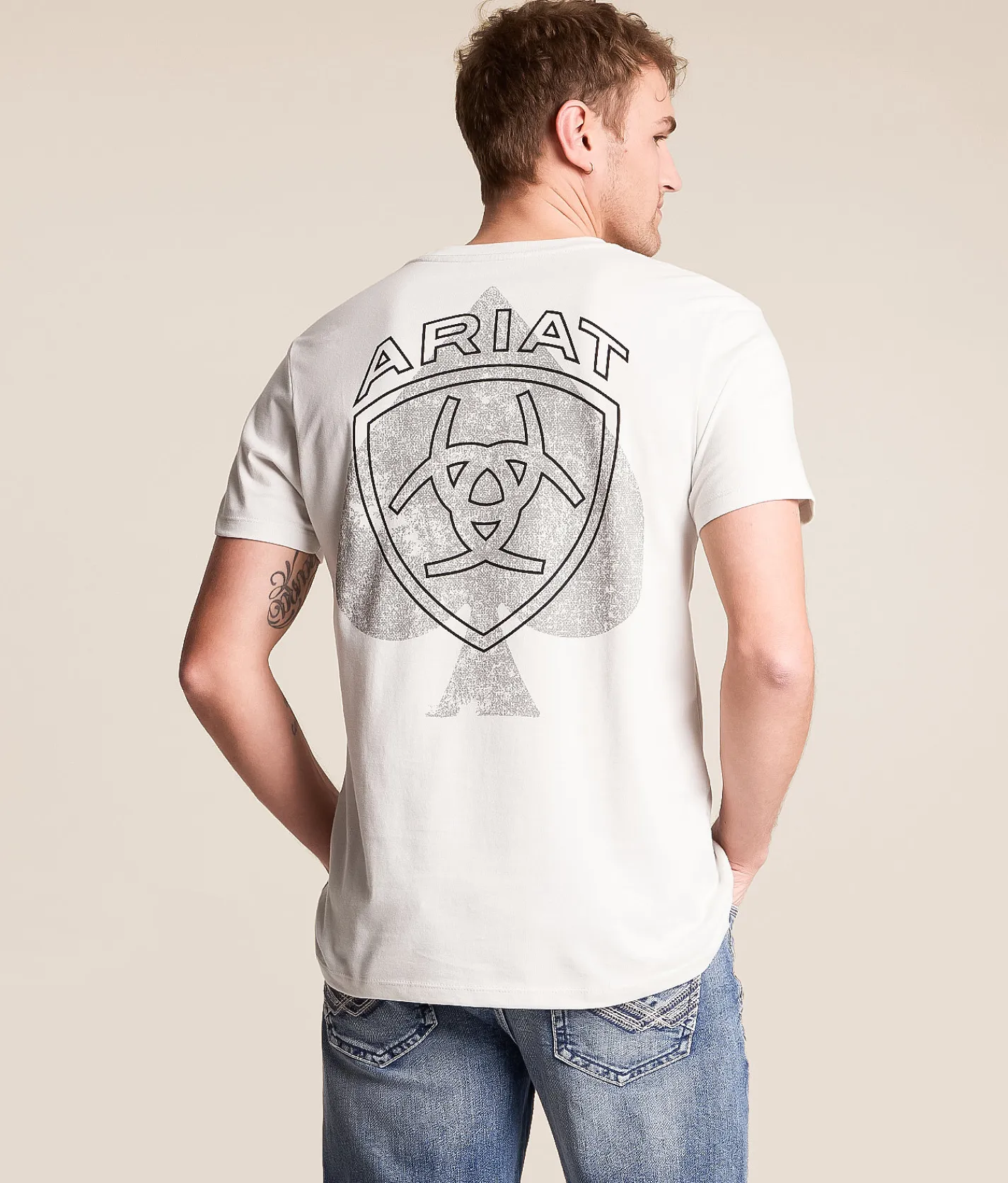 Tops|Graphic T-Shirts | Ariat Barbed Spade T-Shirt Glacier Gray