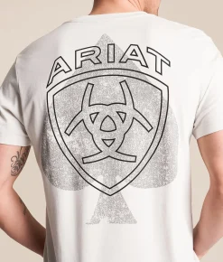 Tops|Graphic T-Shirts | Ariat Barbed Spade T-Shirt Glacier Gray