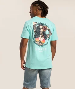 Sullen Barbwire T-Shirt Aruba Blue Online