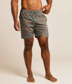 RVCA Barnes Stretch Swim Trunks Hunter Green Online