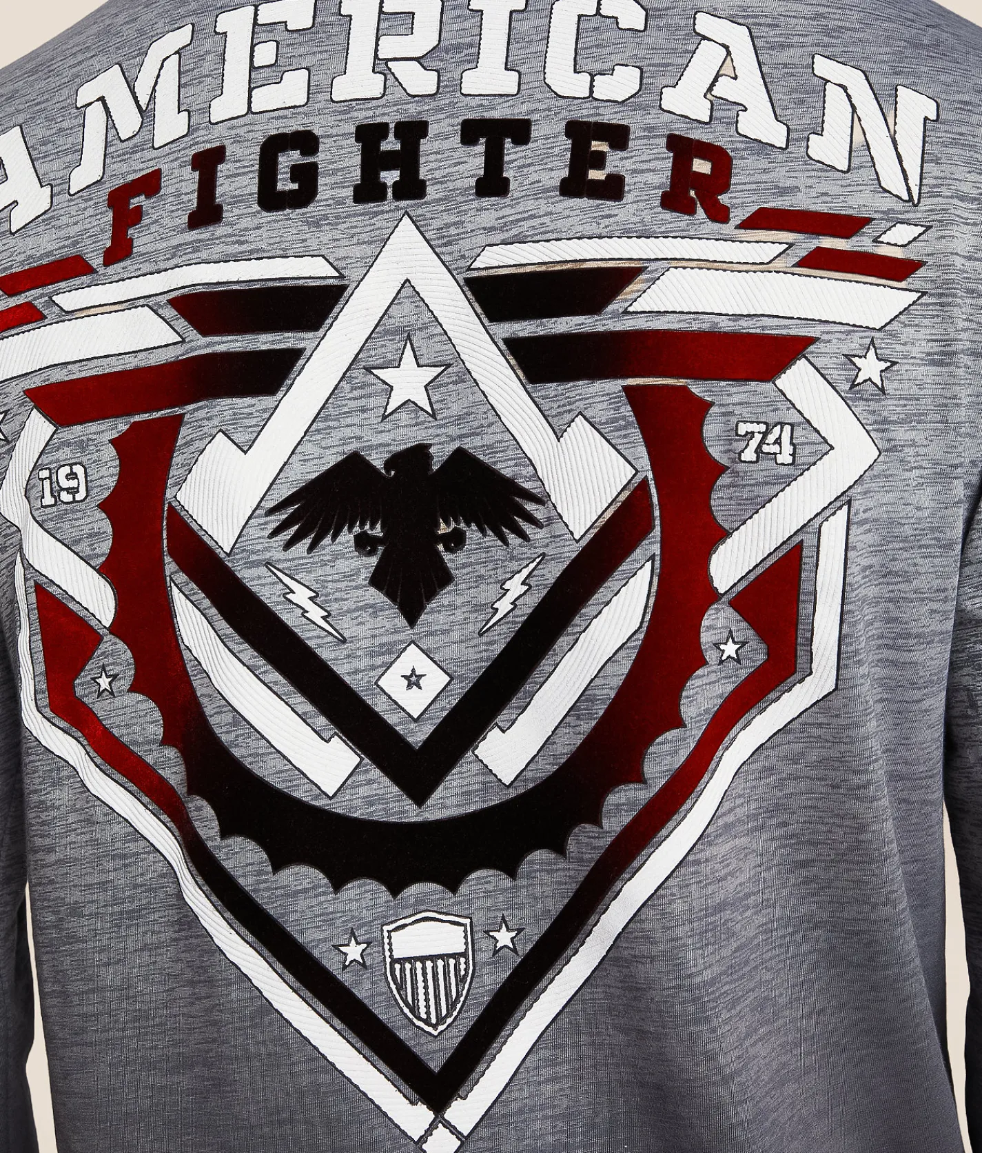 Tops|Graphic T-Shirts | American Fighter Barnhill T-Shirt Heather Grey Tetris