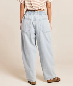 Jeans|Bottoms | Very J Barrel Chambray Pull On Jean Lt Indigo