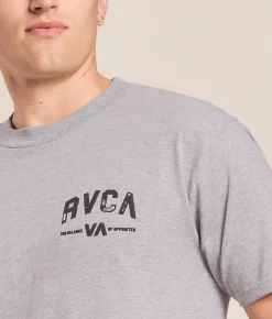 RVCA Bar Ticket T-Shirt Heather Grey Hot