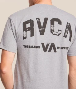 RVCA Bar Ticket T-Shirt Heather Grey Hot