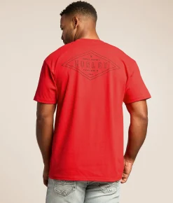 Hurley Base T-Shirt Fuji Red New
