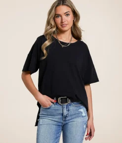 Double Zero Basic Oversized T-Shirt Whip Cream Hot