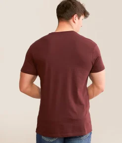 BKE Basic T-Shirt Burgundy Outlet