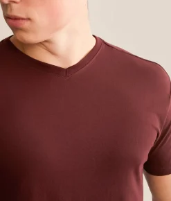 BKE Basic T-Shirt Burgundy Outlet