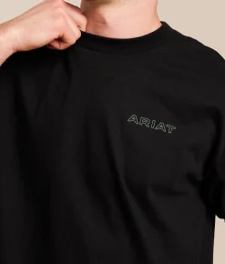 Tops|Graphic T-Shirts | Ariat Basis Serape T-Shirt Black