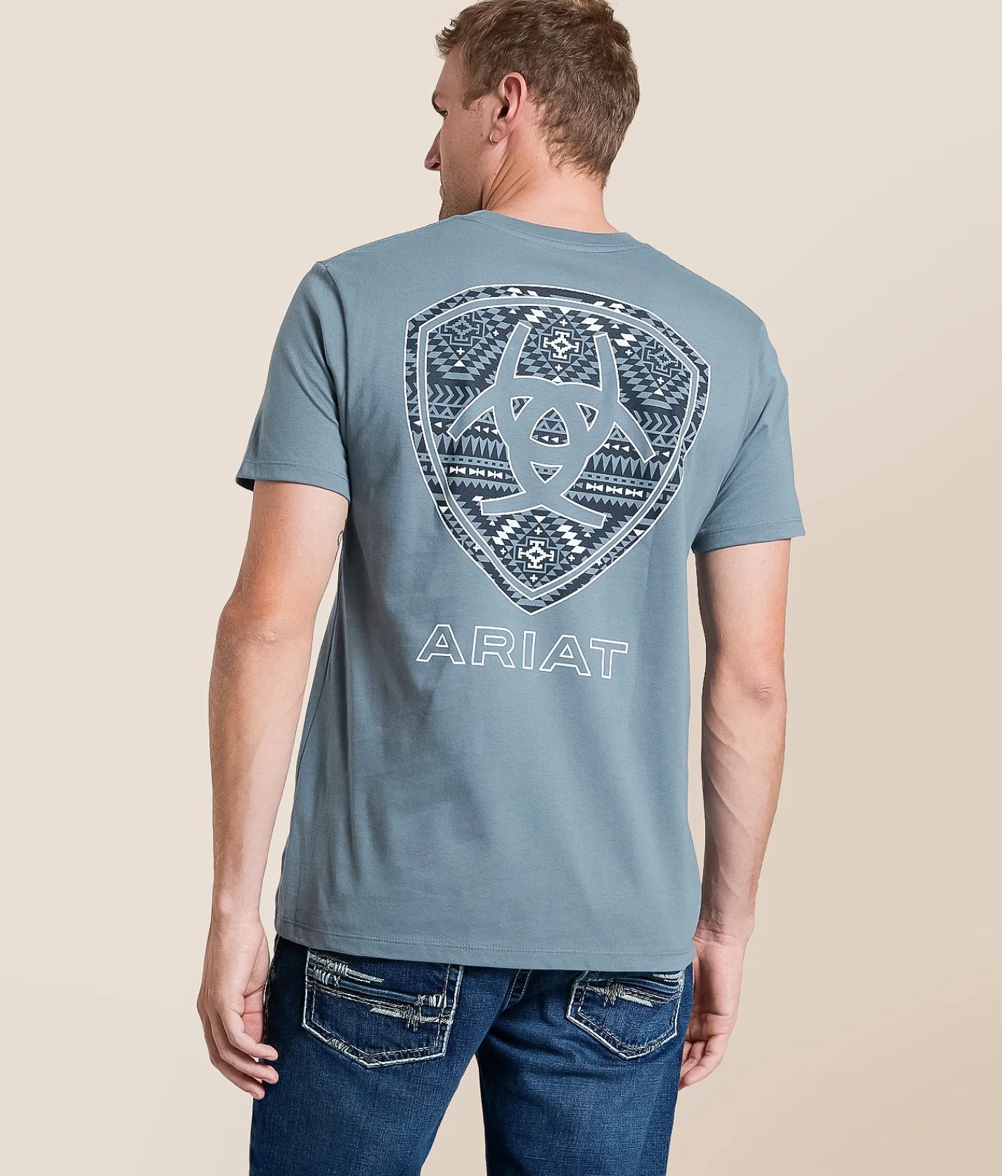 Ariat Basis Serape T-Shirt Light Denim Sale