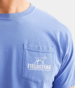 Graphic T-Shirts | Fieldstone Bass Breach T-Shirt Flo Blue