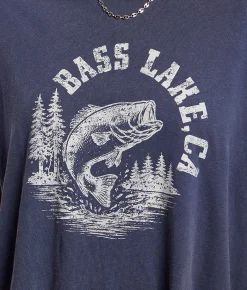 The Laundry Room Bass Lake T-Shirt Navy Outlet